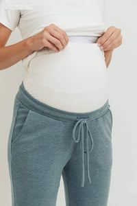 Pantalón deportivo para embarazo y post parto Verde/Gris