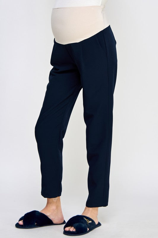 Pantalón de maternidad formal strecht de pierna recta azul