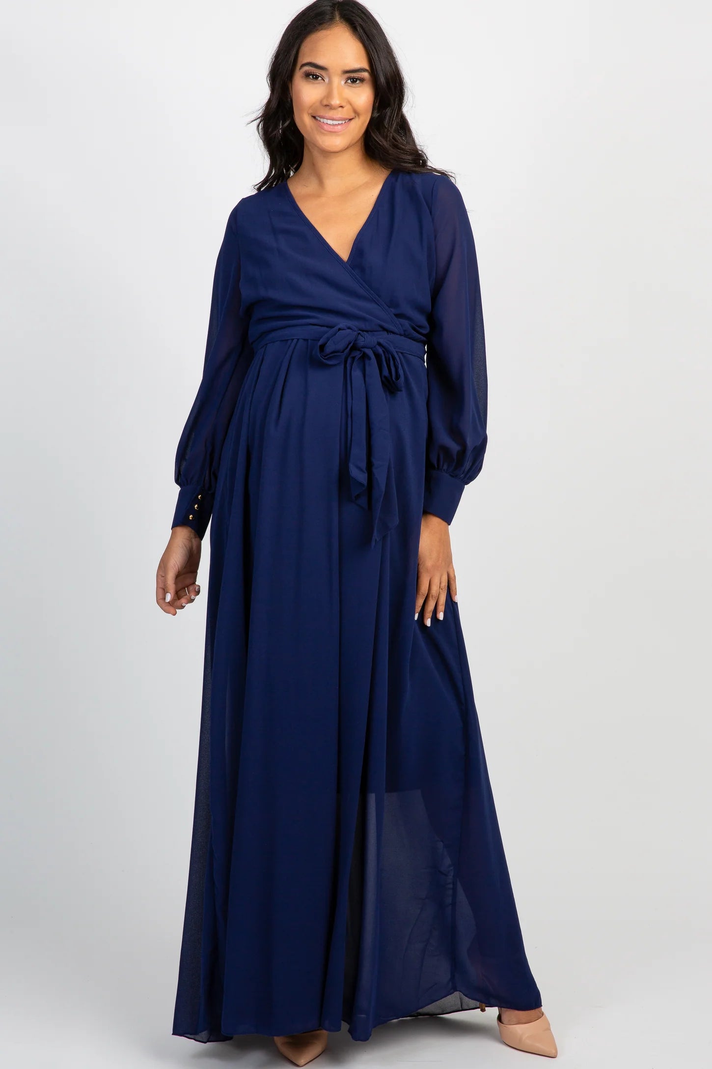 Vestido Chiffon Azul marino