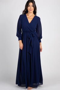 Vestido Chiffon Azul marino