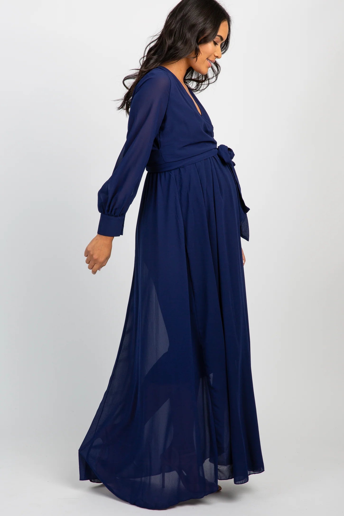 Vestido Chiffon Azul marino