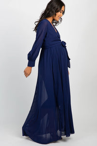 Vestido Chiffon Azul marino