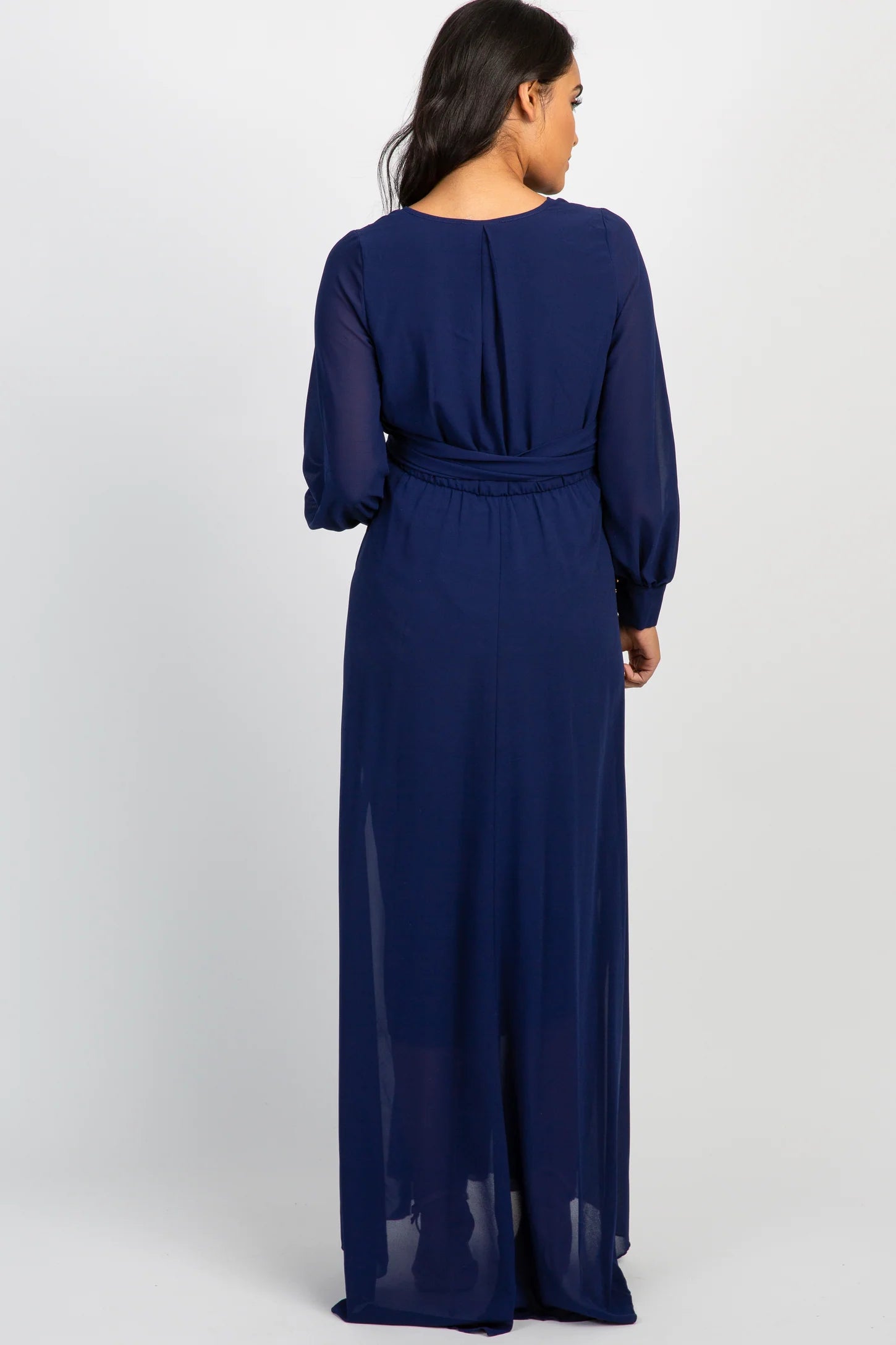 Vestido Chiffon Azul marino