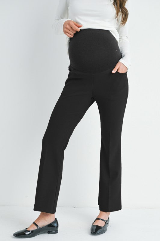 Pantalón de maternidad formal de pierna campana negro