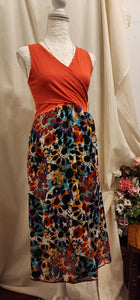 Vestido Maternidad y Lactancia Sin Mangas con Estampado Floral
