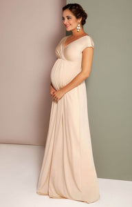 Artemisa  Vestido maternidad largo cruzado Ecru
