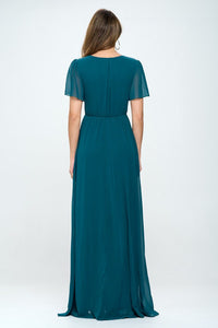 Vestido de maternidad chiffon largo sólido