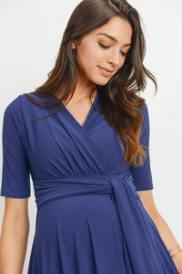 Vestido de maternidad y lactancia con cinta para atar al lado